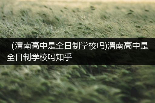 （渭南高中是全日制学校吗)渭南高中是全日制学校吗知乎
