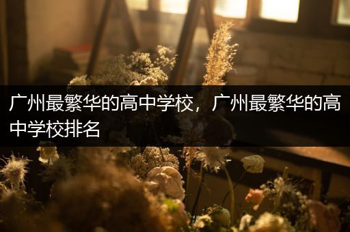 广州最繁华的高中学校，广州最繁华的高中学校排名