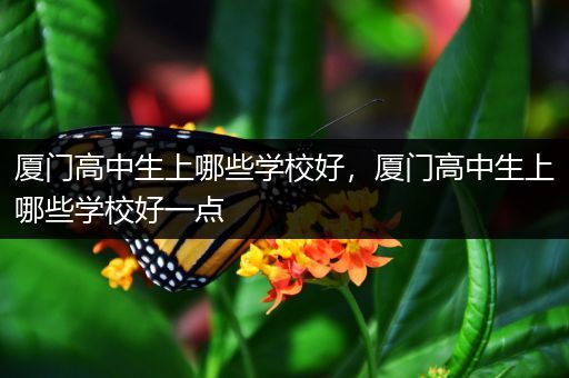 厦门高中生上哪些学校好，厦门高中生上哪些学校好一点