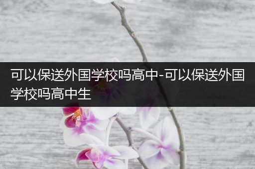 可以保送外国学校吗高中-可以保送外国学校吗高中生