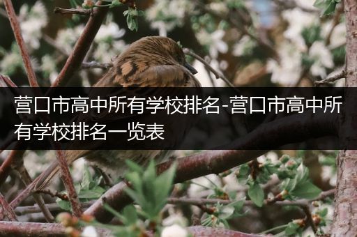 营口市高中所有学校排名-营口市高中所有学校排名一览表