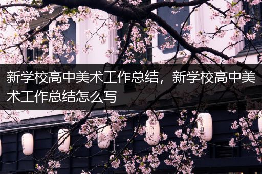 新学校高中美术工作总结，新学校高中美术工作总结怎么写