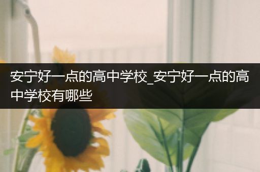安宁好一点的高中学校_安宁好一点的高中学校有哪些