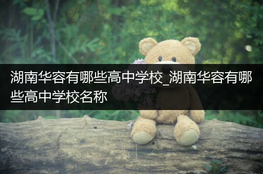湖南华容有哪些高中学校_湖南华容有哪些高中学校名称