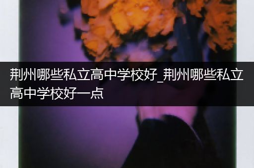 荆州哪些私立高中学校好_荆州哪些私立高中学校好一点
