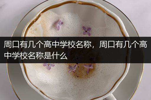 周口有几个高中学校名称，周口有几个高中学校名称是什么