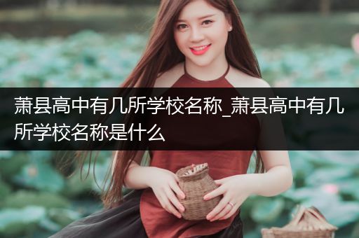 萧县高中有几所学校名称_萧县高中有几所学校名称是什么