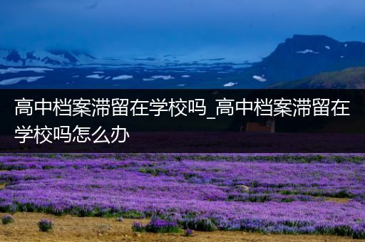 高中档案滞留在学校吗_高中档案滞留在学校吗怎么办