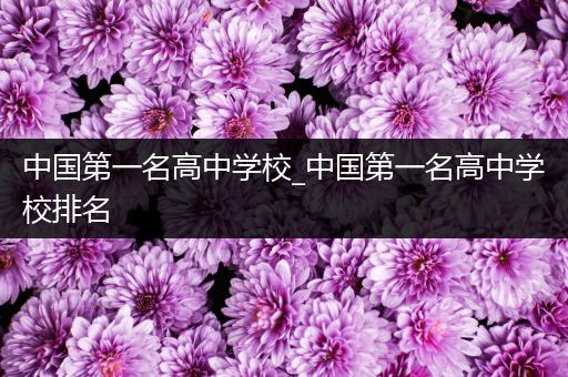 中国第一名高中学校_中国第一名高中学校排名