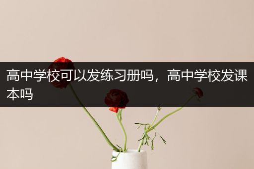 高中学校可以发练习册吗，高中学校发课本吗