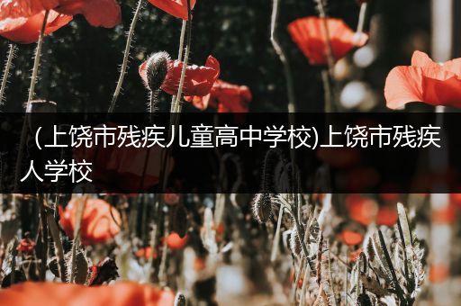 （上饶市残疾儿童高中学校)上饶市残疾人学校