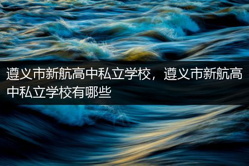 遵义市新航高中私立学校，遵义市新航高中私立学校有哪些
