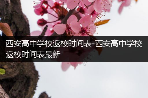 西安高中学校返校时间表-西安高中学校返校时间表最新