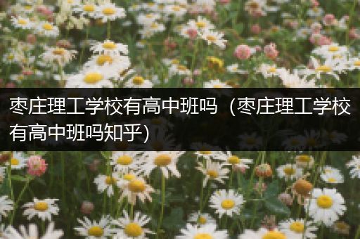 枣庄理工学校有高中班吗（枣庄理工学校有高中班吗知乎）