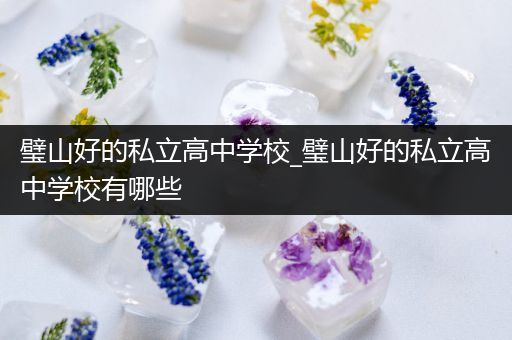 璧山好的私立高中学校_璧山好的私立高中学校有哪些
