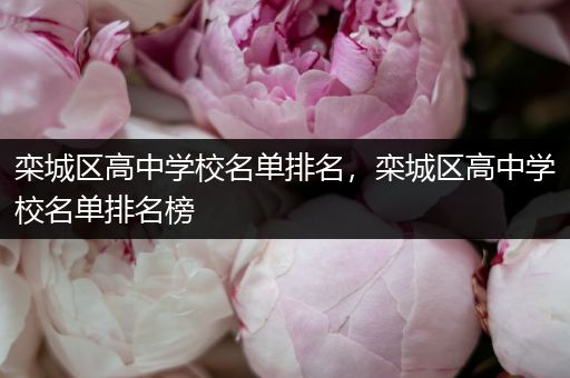 栾城区高中学校名单排名，栾城区高中学校名单排名榜