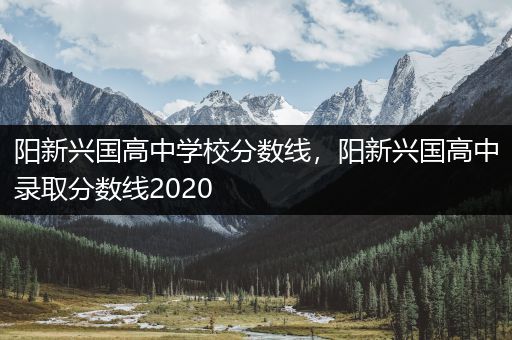阳新兴国高中学校分数线，阳新兴国高中录取分数线2020