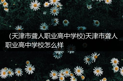 （天津市聋人职业高中学校)天津市聋人职业高中学校怎么样