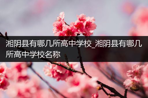 湘阴县有哪几所高中学校_湘阴县有哪几所高中学校名称