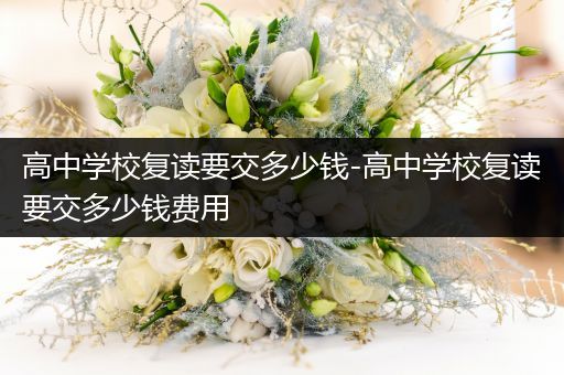 高中学校复读要交多少钱-高中学校复读要交多少钱费用