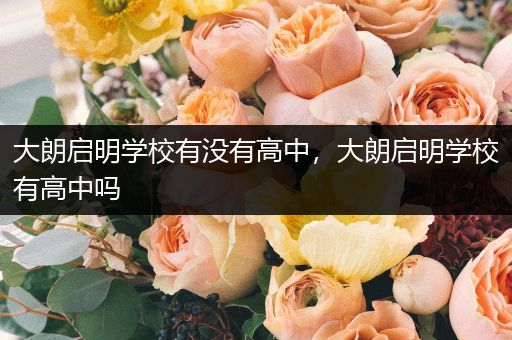大朗启明学校有没有高中，大朗启明学校有高中吗