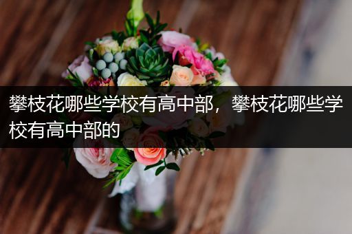 攀枝花哪些学校有高中部，攀枝花哪些学校有高中部的
