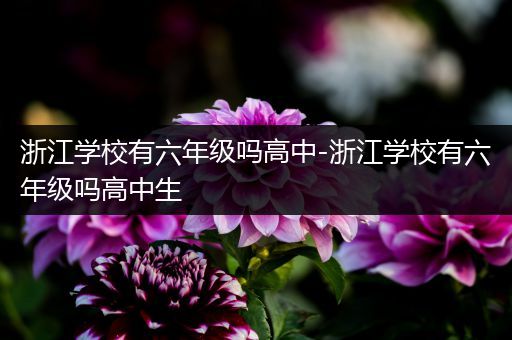 浙江学校有六年级吗高中-浙江学校有六年级吗高中生