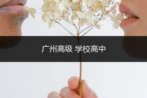 广州高级 学校高中