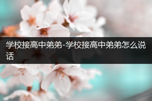 学校接高中弟弟-学校接高中弟弟怎么说话
