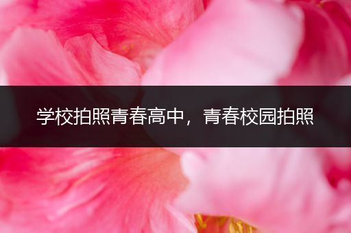 学校拍照青春高中，青春校园拍照