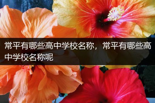 常平有哪些高中学校名称，常平有哪些高中学校名称呢
