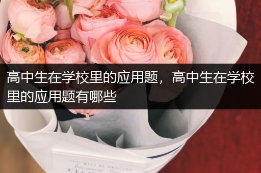 高中生在学校里的应用题，高中生在学校里的应用题有哪些