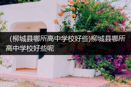 （柳城县哪所高中学校好些)柳城县哪所高中学校好些呢