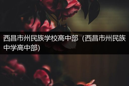 西昌市州民族学校高中部（西昌市州民族中学高中部）