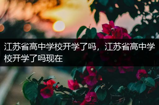 江苏省高中学校开学了吗，江苏省高中学校开学了吗现在