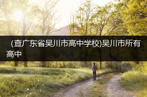 （查广东省吴川市高中学校)吴川市所有高中
