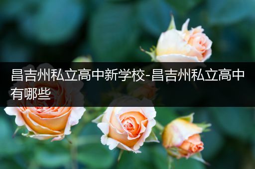 昌吉州私立高中新学校-昌吉州私立高中有哪些