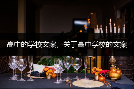 高中的学校文案，关于高中学校的文案