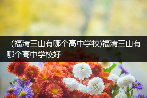 （福清三山有哪个高中学校)福清三山有哪个高中学校好