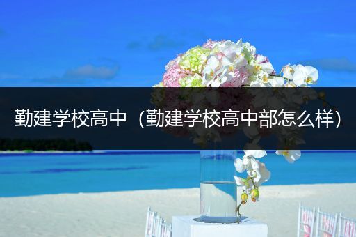 勤建学校高中（勤建学校高中部怎么样）