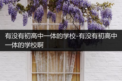 有没有初高中一体的学校-有没有初高中一体的学校啊