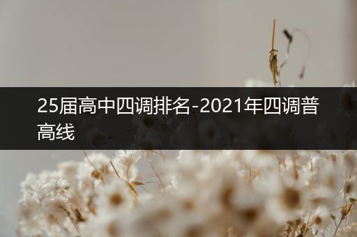 25届高中四调排名-2021年四调普高线