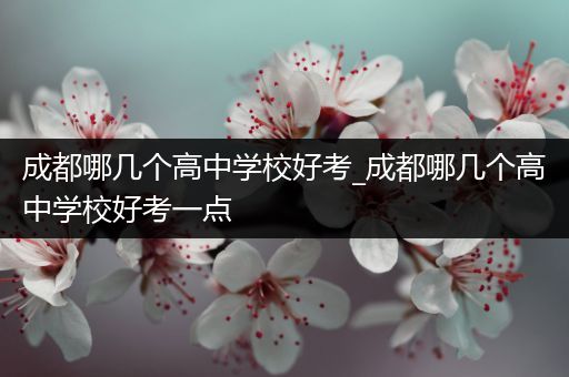成都哪几个高中学校好考_成都哪几个高中学校好考一点