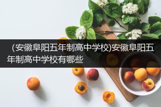 （安徽阜阳五年制高中学校)安徽阜阳五年制高中学校有哪些