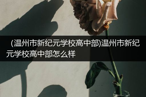 （温州市新纪元学校高中部)温州市新纪元学校高中部怎么样