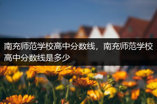 南充师范学校高中分数线，南充师范学校高中分数线是多少