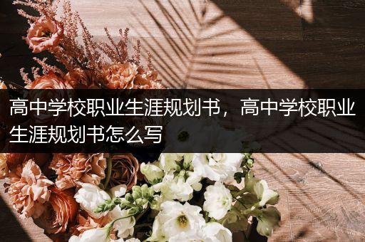 高中学校职业生涯规划书，高中学校职业生涯规划书怎么写