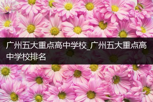 广州五大重点高中学校_广州五大重点高中学校排名