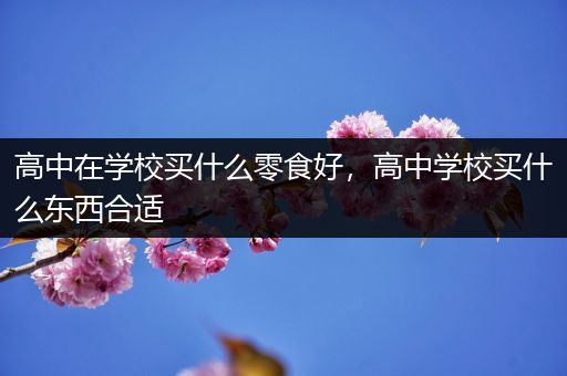 高中在学校买什么零食好，高中学校买什么东西合适