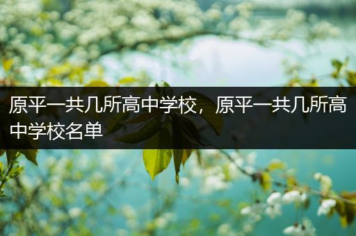 原平一共几所高中学校，原平一共几所高中学校名单
